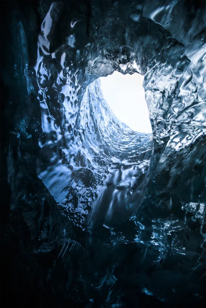An ice cave in Iceland