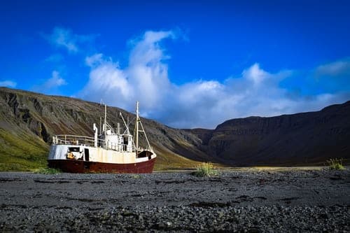 A boat in West Iceland