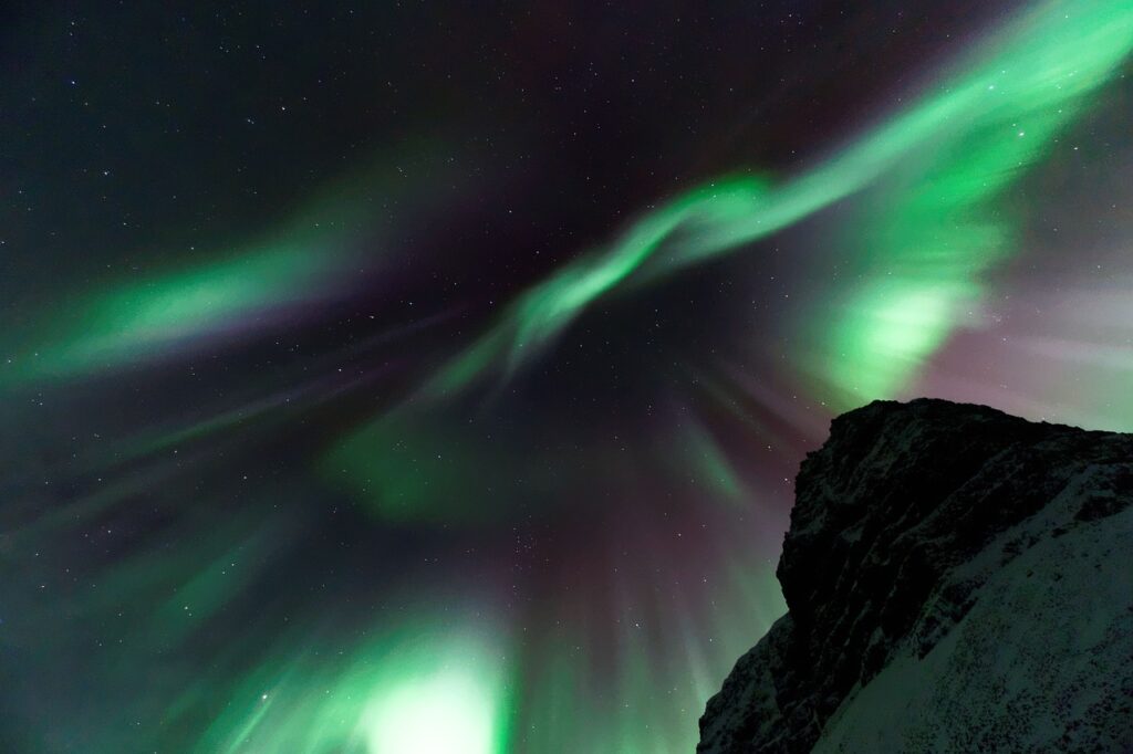 The Northern Lights dancing above Iceland