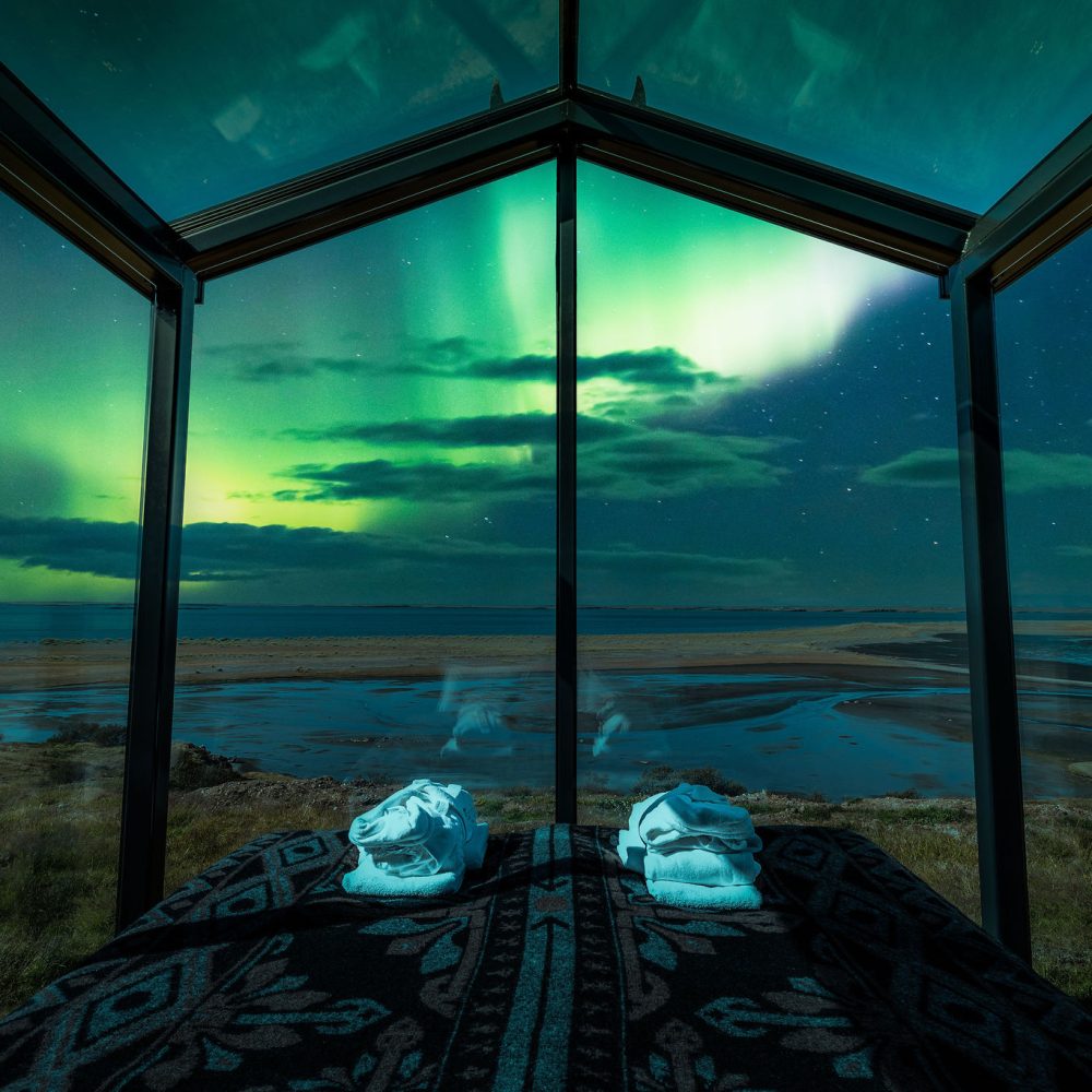 northern lights at panorama glass lodge west